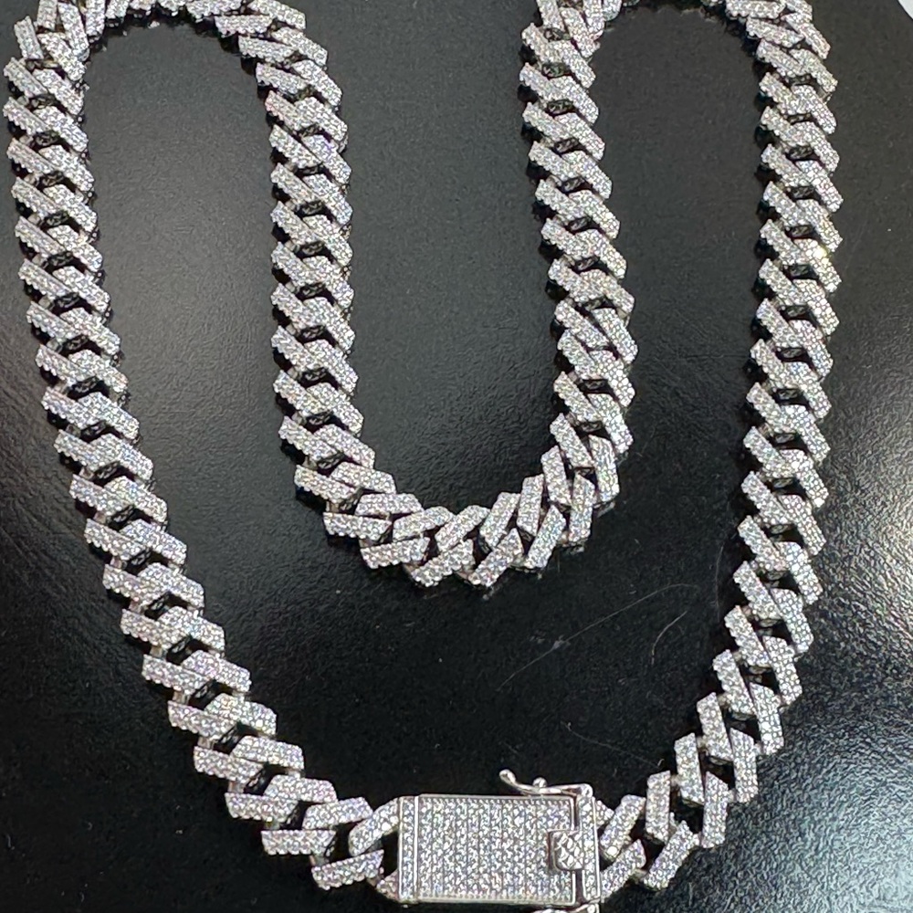 Silver Cuban Link Chain Necklace